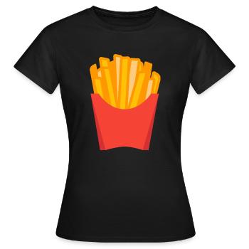 French fries - Women's T-Shirt - black - Front - AI Model Female 172 dark (172cm)