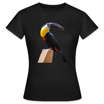 oiseaux long bec - T-shirt Femme - noir - Devant - AI Model Female 172 dark (172cm)