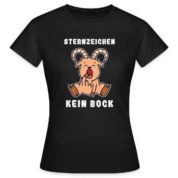 Sternzeichen Kein Bock - Frauen T-Shirt - Schwarz - Vorne - AI Model Female 172 dark (172cm)