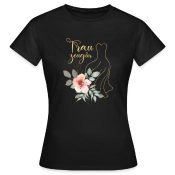 Team Braut - Trauzeugin personalisierbar - Frauen T-Shirt - Schwarz - Vorne - AI Model Female 172 dark (172cm)