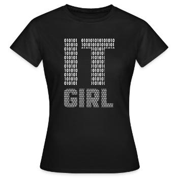 IT Girl - Frauen T-Shirt - Schwarz - Vorne - AI Model Female 172 dark (172cm)