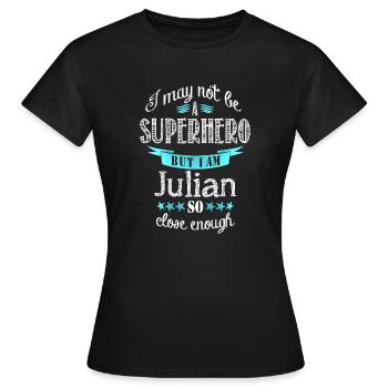 Julian - Frauen T-Shirt - Schwarz - Vorne - AI Model Female 172 dark (172cm)