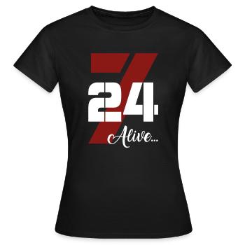 24/7 Alive - Frauen T-Shirt - Schwarz - Vorne - AI Model Female 172 dark (172cm)