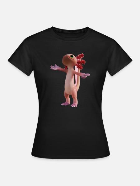 Axolotl - Frauen T-Shirt - Schwarz