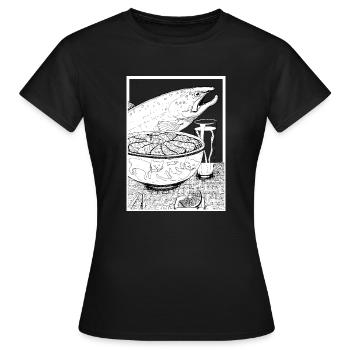 Plateau de sashimi - T-shirt Femme - noir - Devant - AI Model Female 172 dark (172cm)