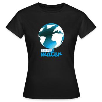 Safe Water - Frauen T-Shirt - Schwarz - Vorne - AI Model Female 172 dark (172cm)