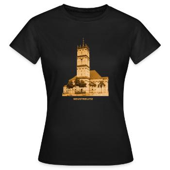 Neustrelitz Mecklenburg Residence City Church - T-shirt Femme - noir - Devant - AI Model Female 172 dark (172cm)