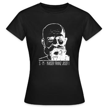 His Majesty Emperor Franz Joseph I - Women's T-Shirt - black - Front - AI Model Female 172 dark (172cm)