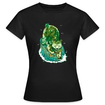 T-shirt Spirit Bear - T-shirt Femme - noir - Devant - AI Model Female 172 dark (172cm)