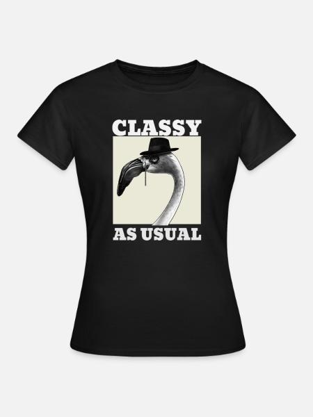 Classy As Usual Flamingo - Women's T-Shirt - black