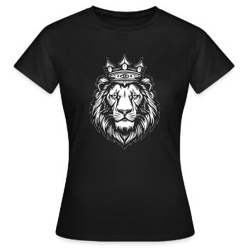 Löwe Löwenkopf Raubtier - Frauen T-Shirt - Schwarz - Vorne - AI Model Female 172 dark (172cm)