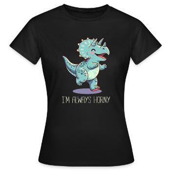 Corne de tricératops - T-shirt Femme - noir - Devant - AI Model Female 172 dark (172cm)