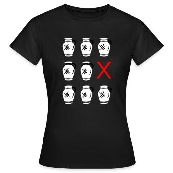 Bembel Versenken "KABOOM!" #FFM #EiGude - Frauen T-Shirt - Schwarz - Vorne - AI Model Female 172 dark (172cm)