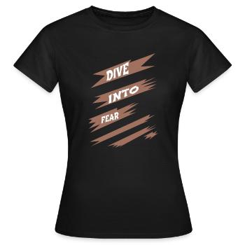 fun inner courage courage mindset - Frauen T-Shirt - Schwarz - Vorne - AI Model Female 172 dark (172cm)
