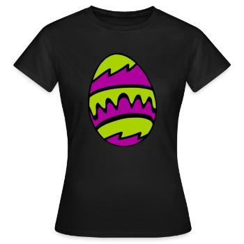 Œuf de Pâques - T-shirt Femme - noir - Devant - AI Model Female 172 dark (172cm)