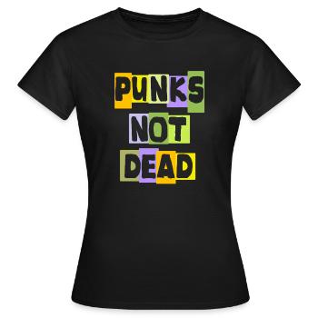 Le punk ne meurt jamais Punk Rock Musique punk Punks rétro - T-shirt Femme - noir - Devant - AI Model Female 172 dark (172cm)