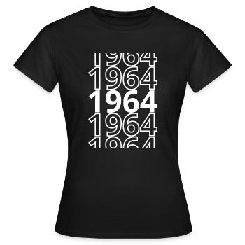 1964 1964 1964 - T-shirt Femme - noir - Devant - AI Model Female 172 dark (172cm)