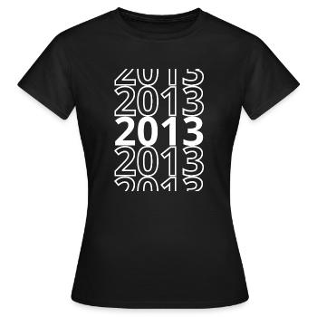 2013 2013 2013 - Frauen T-Shirt - Schwarz - Vorne - AI Model Female 172 dark (172cm)