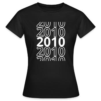 2010 2010 2010 - T-shirt Femme - noir - Devant - AI Model Female 172 dark (172cm)
