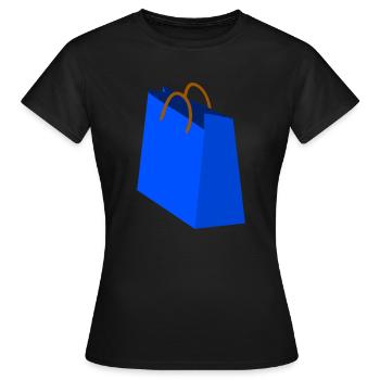 Einkauf Tasche - Frauen T-Shirt - Schwarz - Vorne - AI Model Female 172 dark (172cm)