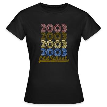 Old School 2003 - T-shirt Femme - noir - Devant - AI Model Female 172 dark (172cm)