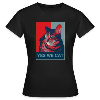 Yes we Cat - Frauen T-Shirt - Schwarz - Vorne - AI Model Female 172 dark (172cm)