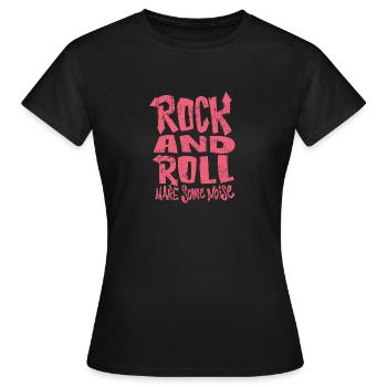 Rock and roll - T-shirt Femme - noir - Devant - AI Model Female 172 dark (172cm)