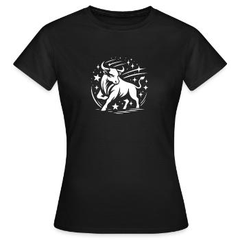 Sternzeichen Stier - Frauen T-Shirt - Schwarz - Vorne - AI Model Female 172 dark (172cm)