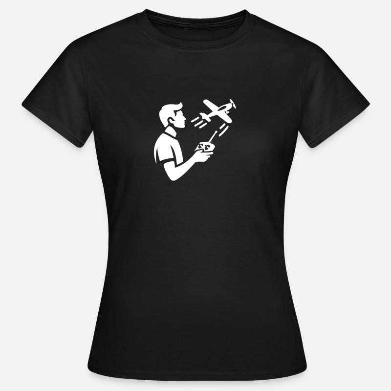 Flight with the remote-controlled aircraft - Women's T-Shirt - black