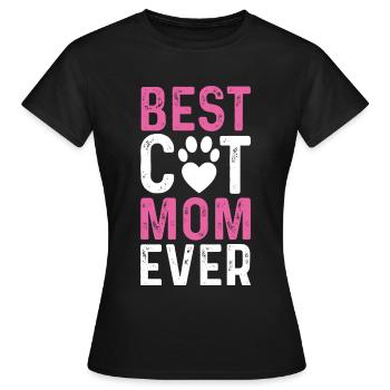 Best Cat Mom Ever - Women's T-Shirt - black - Front - AI Model Female 172 dark (172cm)