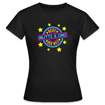 Beste Mutti Omi - Frauen T-Shirt - Schwarz - Vorne - AI Model Female 172 dark (172cm)