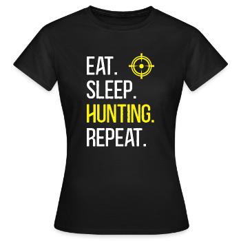 Jagd Jagdbekleidung Jäger Jägerin Hunter Hunting - Frauen T-Shirt - Schwarz - Vorne - AI Model Female 172 dark (172cm)