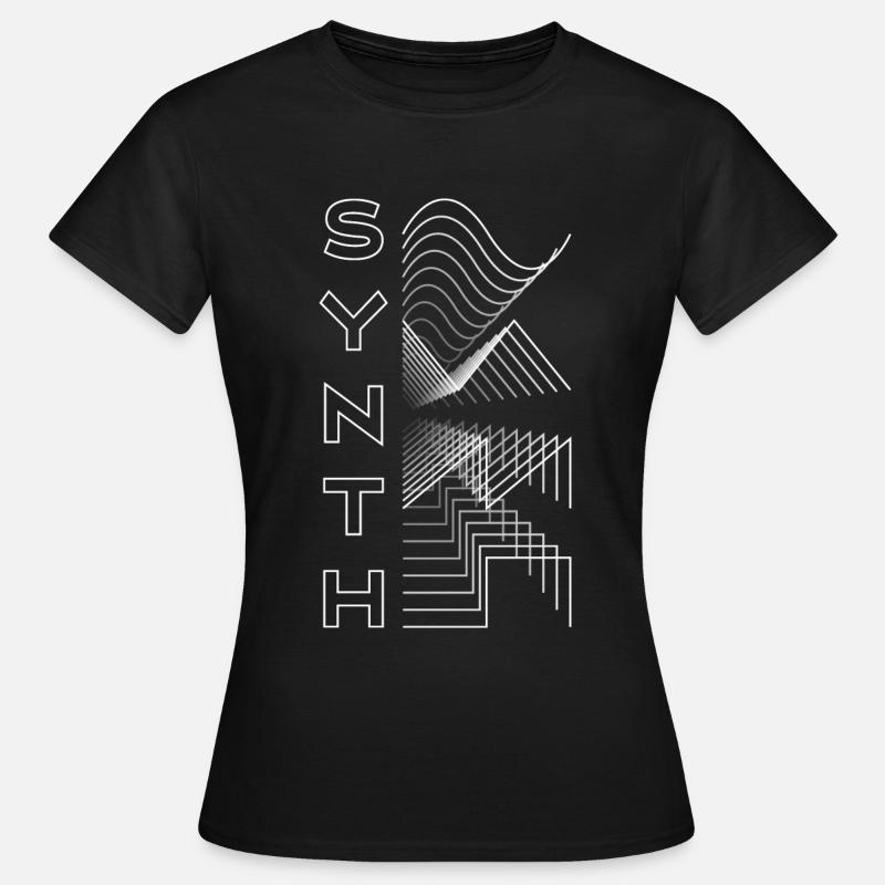 Synth Waveform Audio Analog Design Modular Gift - Frauen T-Shirt - Schwarz