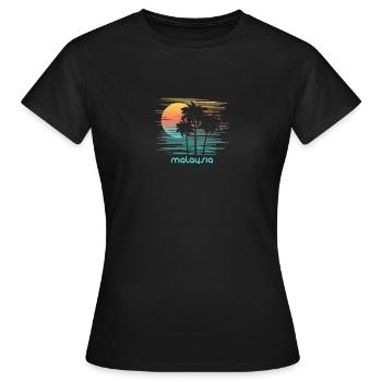 Malaysia Stilvoller Souvenirurlaub - Frauen T-Shirt - Schwarz - Vorne - AI Model Female 172 dark (172cm)
