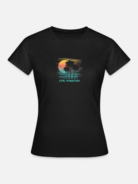 Sint Maarten Stilvoller Souvenirurlaub - Frauen T-Shirt - Schwarz