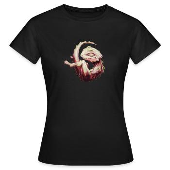 Dragonfedus - Women's T-Shirt - black - Front - AI Model Female 172 dark (172cm)
