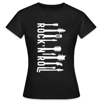 Rock and roll - T-shirt Femme - noir - Devant - AI Model Female 172 dark (172cm)