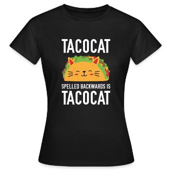 Tacocat Spelled Backwards Is Tacocat - Women's T-Shirt - black - Front - AI Model Female 172 dark (172cm)