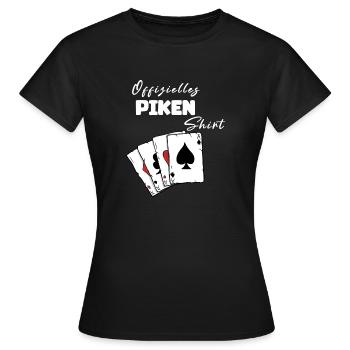 Chemise officielle Piken - T-shirt Femme - noir - Devant - AI Model Female 172 dark (172cm)