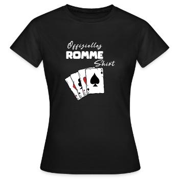 Rummy Official Shirt - Women's T-Shirt - black - Front - AI Model Female 172 dark (172cm)