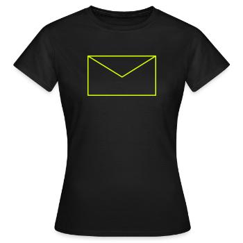 Vecteur de lettre enveloppe - T-shirt Femme - noir - Devant - AI Model Female 172 dark (172cm)