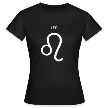 Signe du zodiaque Lion Horoscope Lion Signes du zodiaque - T-shirt Femme - noir - Devant - AI Model Female 172 dark (172cm)