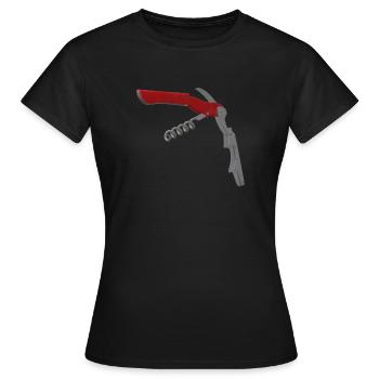 3D Tire-bouchon - T-shirt Femme - noir - Devant - AI Model Female 172 dark (172cm)