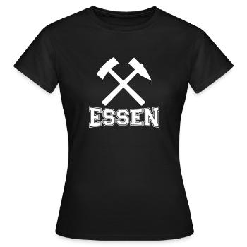 Essen - Frauen T-Shirt - Schwarz - Vorne - AI Model Female 172 dark (172cm)