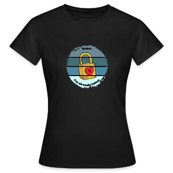 Oups, je suis déjà pris - T-shirt Femme - noir - Devant - AI Model Female 172 dark (172cm)