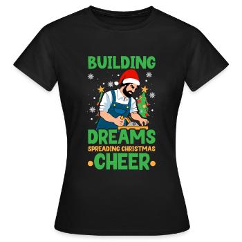 Jingle Bells Healthy Teeth Swells at Dentist Za - Women's T-Shirt - black - Front - AI Model Female 172 dark (172cm)