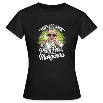 Pope and Margarita - Women's T-Shirt - black - Front - AI Model Female 172 dark (172cm)