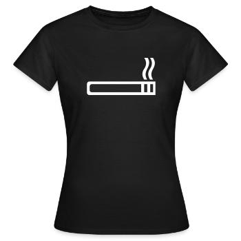 Zigarette - Frauen T-Shirt - Schwarz - Vorne - AI Model Female 172 dark (172cm)
