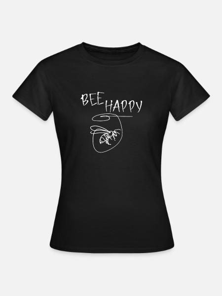 Abstrakte Biene Glücklich - Frauen T-Shirt - Schwarz