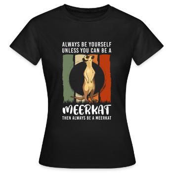 Zoo Tiere Fels - Frauen T-Shirt - Schwarz - Vorne - AI Model Female 172 dark (172cm)